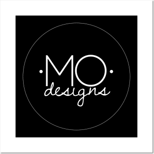 White •MO• designs Logo Posters and Art